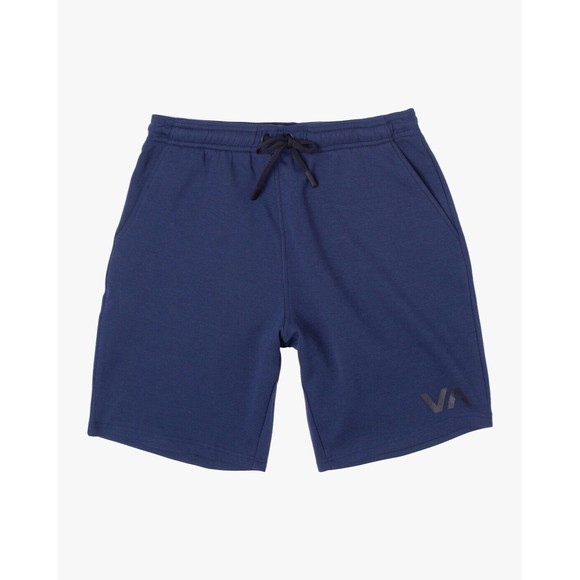 RVCA Men’s Sport Elastic Waist Walkshorts Blue With Pockets And Logo S Small - Picture 1 of 15